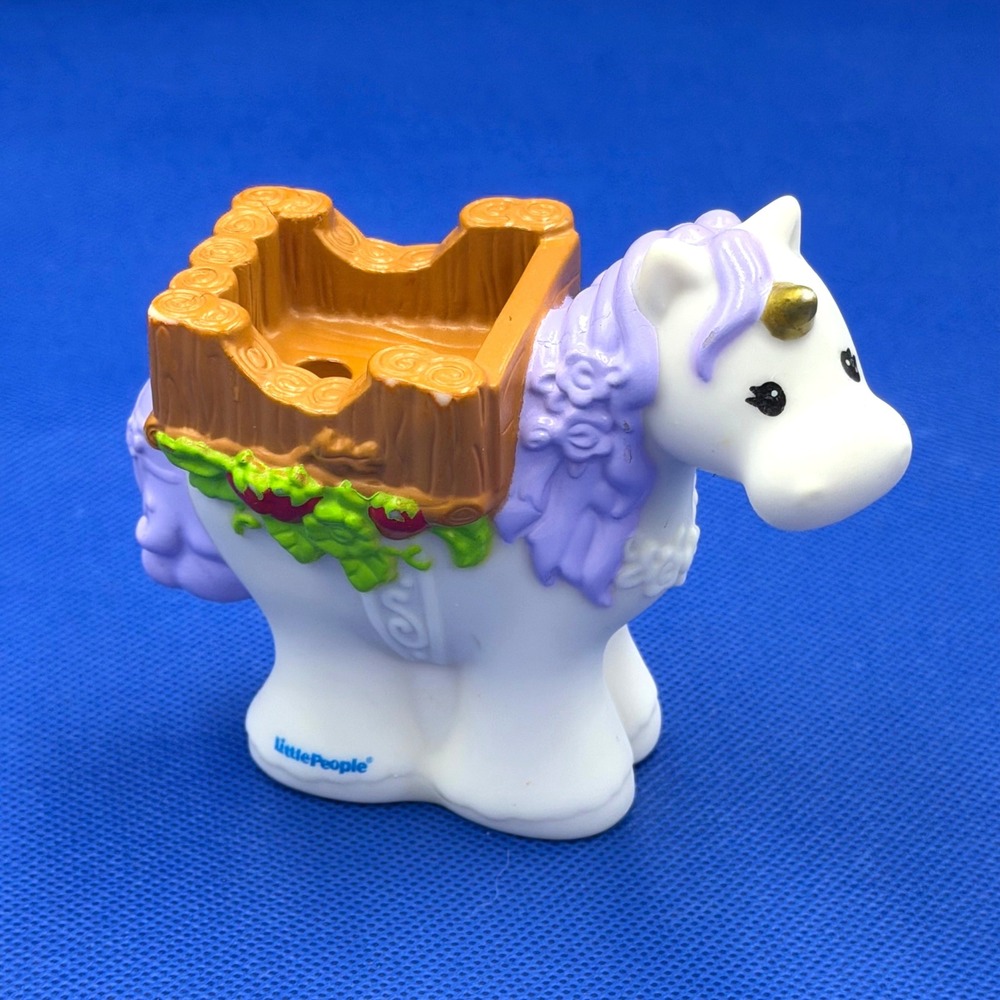 Fisher Price Little People White Unicorn Horse Fairy Tree House Royal Kingdom